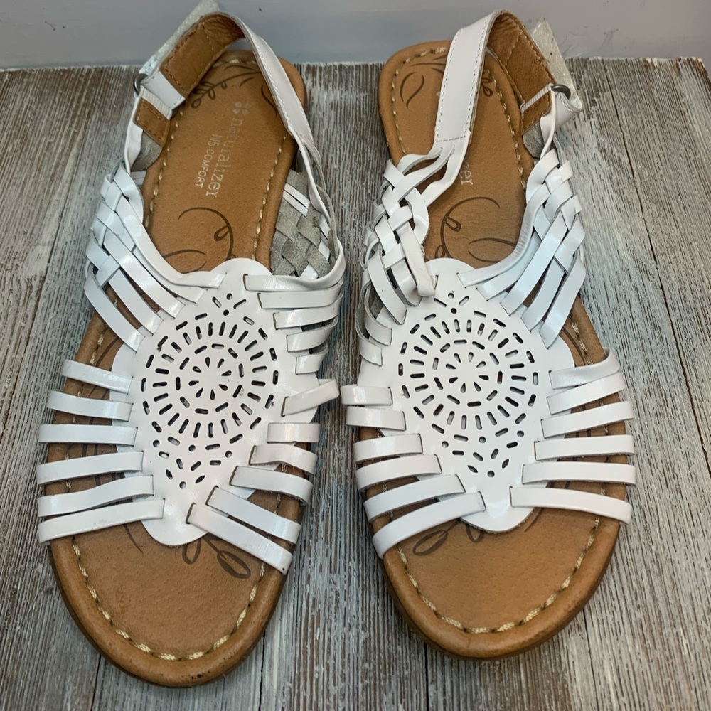 Naturalizer White Woven Sandals